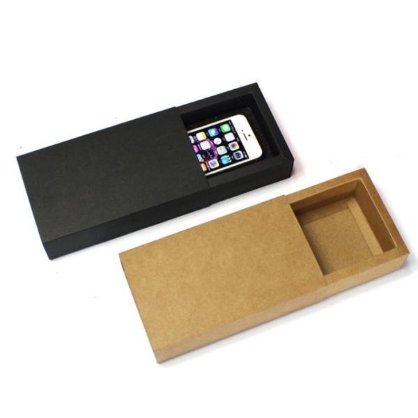flat color paper mobile phone case box luxury black cell phone shell packaging paper  box cell phone cover paper box