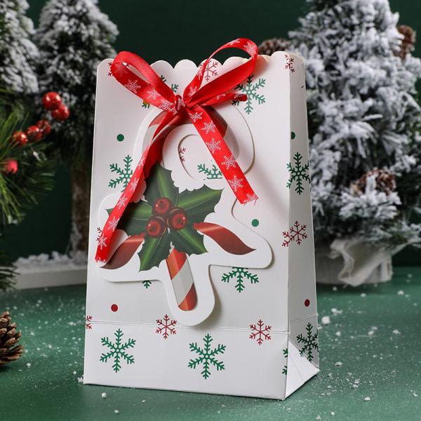 O Natal do nó da curva da fita imprimiu sacos de papel para o presente que empacota 5g/Pcs