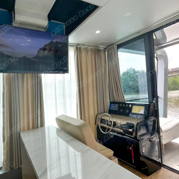 4.0m largeur bateau flottant de fête aluminium maison de luxe pour 16 personnes