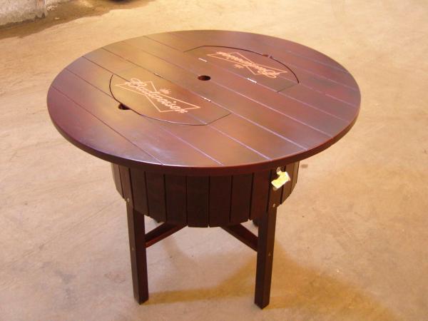 solid wood, icebox, ice bucket, table with icebox