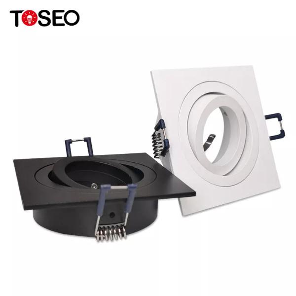 O quadrado de Downlight do escritório Recessed Gu10 ajustável de alumínio fundido branco