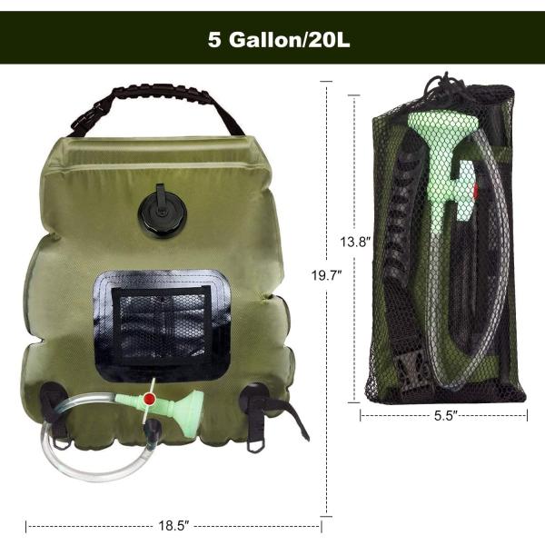 Портативная машинка PVC сумки 20L душа на открытом воздухе OEM водоустойчивая располагаясь лагерем для перемещения пляжа