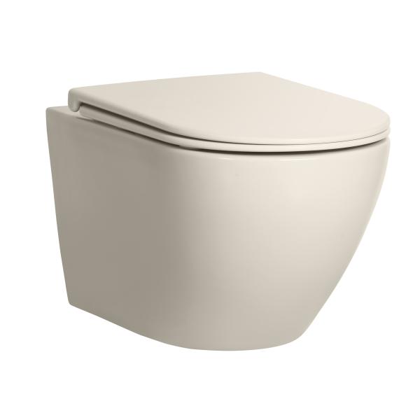 European Ceramic Rimless Washdown New Trend Taupe Color Wall Mounted Toilet Concealed Tank