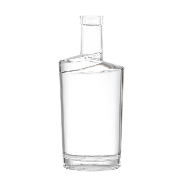 Custom 1 Liter Glass Bottle for Vodka Crystal White Screen Printing Surface Handling