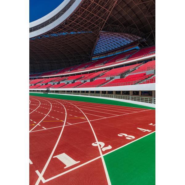 All Weather High Strength Eco Sports Flooring 13mm Thickness Running Track red