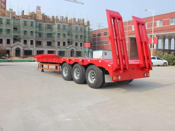 Hydraulic Ladder 4 Axle Lowboy Trailer with 80 Ton 100 Ton Capacity and Durable Design