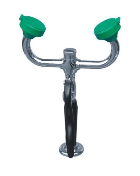 Eye Washer Table Steel Lab Casework Mounted Type Double Nozzles Solid Brass