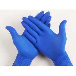 Перчатки рассмотрения нитрила голубого цвета устранимые медицинские пудрят свободно