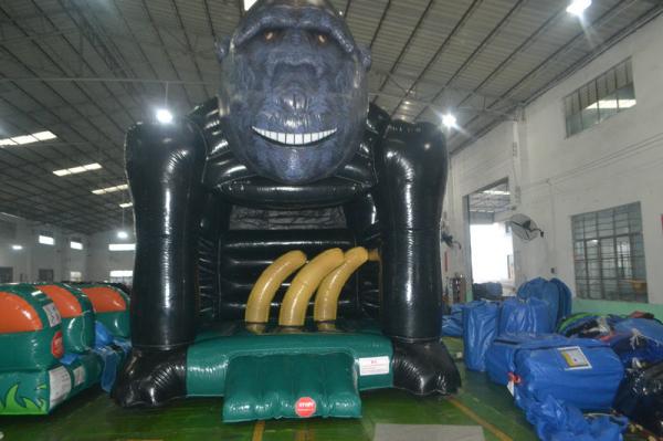 PVC Tarpaulin Inflatable Gorilla Themed Bouncer House
