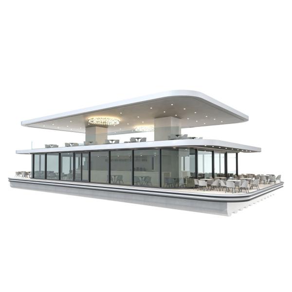 30m Length Aluminum Boat House Floating Restaurant Boat for 200 People