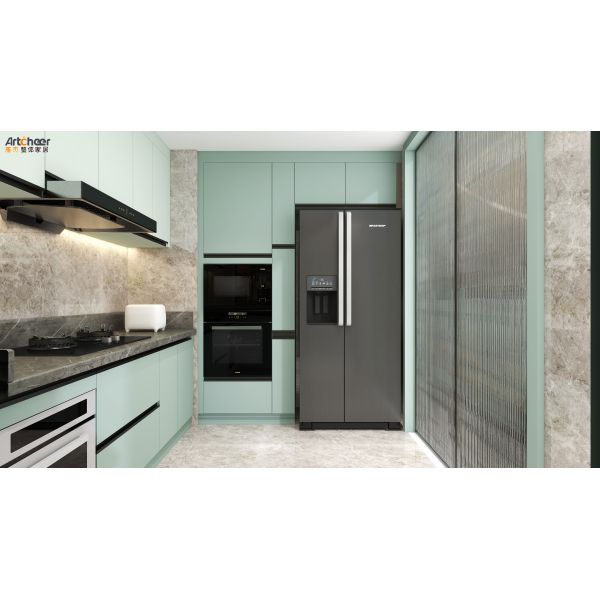 Modern Design Custom Size L Shape Kitchen Cabinet with MDF Melamine Board