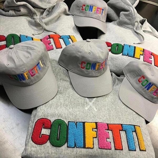 Fluorescent Yellow Chenille Patches Embroidery Letter For Garment Bag Shoes