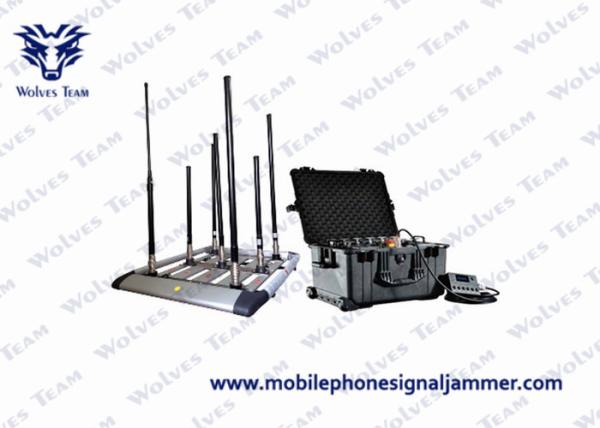 High Power Drone Jammer Kit 2000m WIFI 2.4G 5.8G GPS 433MHz 350W 4-8 Bands
