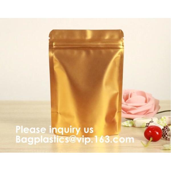 Foil bags, Semi-Clear Window Hang-Hole Stand-Up K Pouch, Aluminum Packaging Bags Laser K Stand Up Resealable Pouches Wit