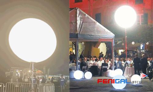 Balão de luz LED inflável de 800W com tripé: poderosa publicidade ao ar livre