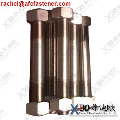 Monel400  double stud bolts and hexagonal nuts
