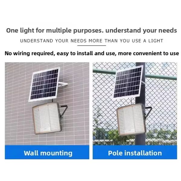 Solar Flood Light with Motion Sensor Dusk to Dawn 3-Mode LED for Yard Garage