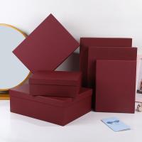Boîte cadeau de mariage rouge vin Boîte cadeau d'anniversaire Boîte cadeau Chemise de village Vêtements Boîte cadeau Emballage de chaussures Boîte vide
