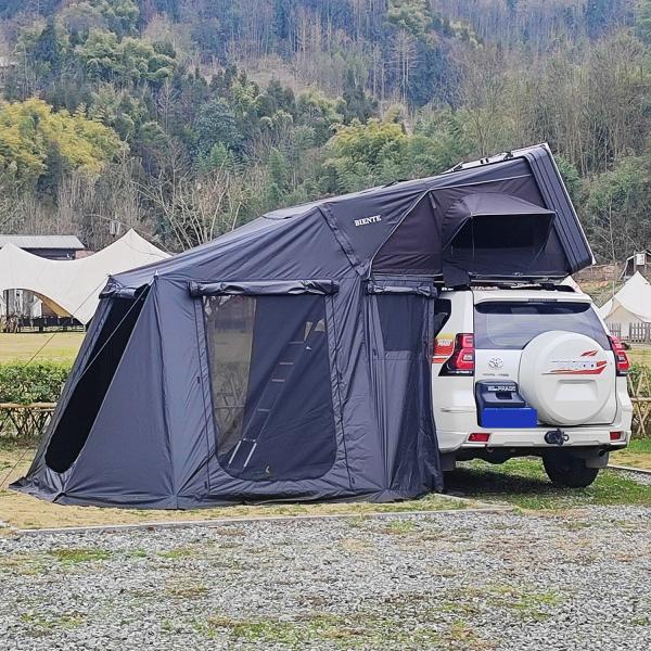 3-4 Person 1.9M Width Hard Shell Roof Top Tent with 320G Polyester for Outdoor Camping