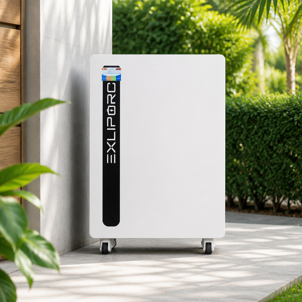 EXLIPORC 16kWh IP65 Outdoor Battery - [Thailand Stock] Install Anywhere: Garden, Wall, or Carport