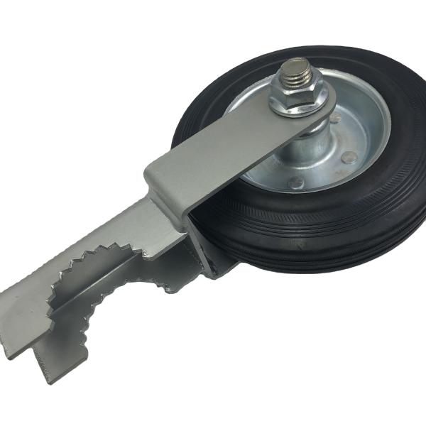 Дом Внешний сад Ограждение Воротное колесо в черном порошкообразном покрытии металлической скользящей конструкции