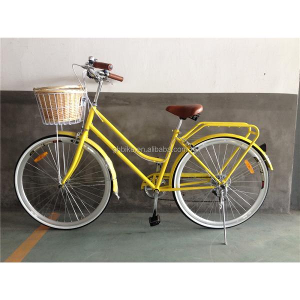 15KG Women's Step Through Bicycle LADIES CLASSIC 7-SPEED BIKE with Two Baskets Design