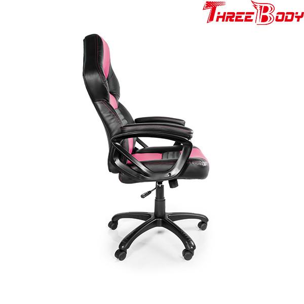 Commercial Racing Style Gaming Chair , Executive Swivel Pink Gaming Chair