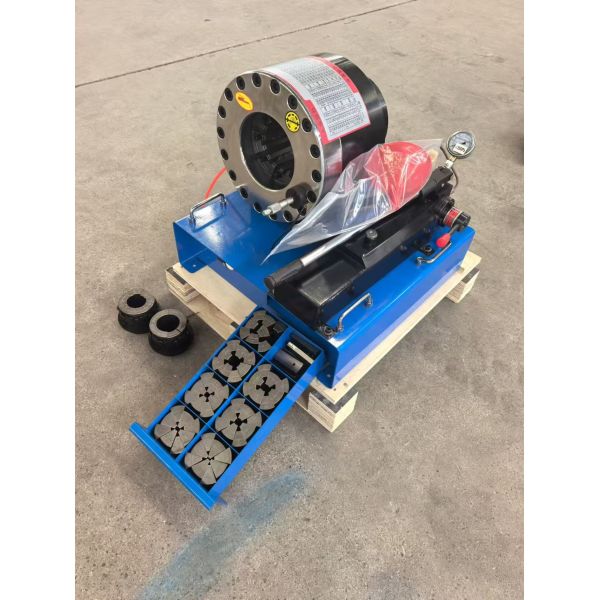 600T Crimping Force Manual Hose Crimping Machine with 6-51mm Range and 10 Interchangeable Dies for Hydraulic Applications