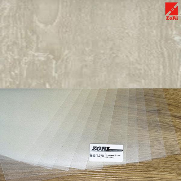 Customizable Anti Scratch 0.15mm 0.2mm PVC Wear Resistant Layer Factory For LVT Floor Surface Protection