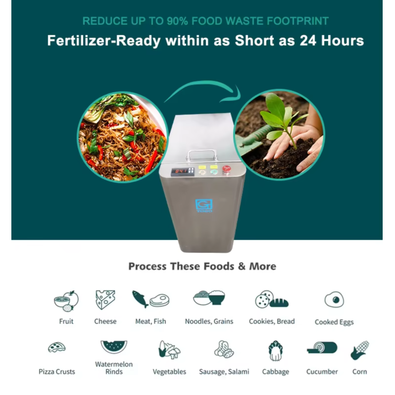 TOGO Electric Stainless Steel Kitchen Food Waste Composter with Batch Feed for Home-TG-CC-5