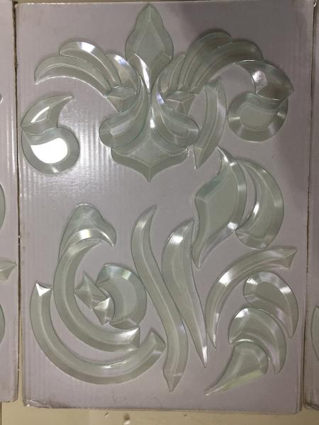6MM  beveled clusters glass with 1/2 beveled width and edge thickness 2MM