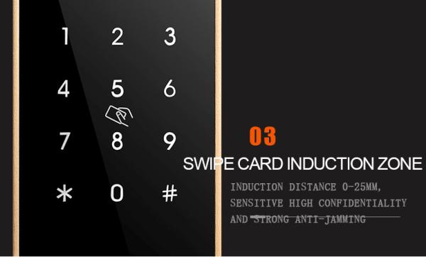 Double - Sided Pin Code Door Lock Zinc Alloy For Wooden Iron Door Apartment