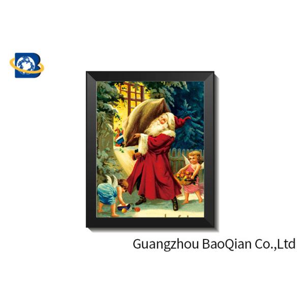 Christma Holiday Theme PET 3D Lenticular Pictures For Indoor Decoration