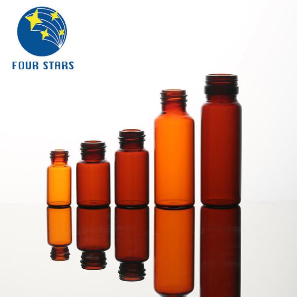 Clear Amber Pharmaceutical 30ml Glass Vials Small Screw Neck Vials With Plastic Cap