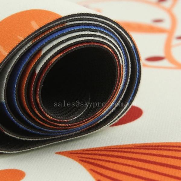 Surface de Microfiber de tapis de yoga de cercle de suède du caoutchouc naturel pour la forme physique