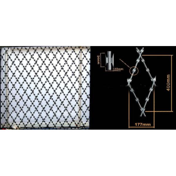 6m Length 2.5mm Diameter Straight Razor Wire Concertina
