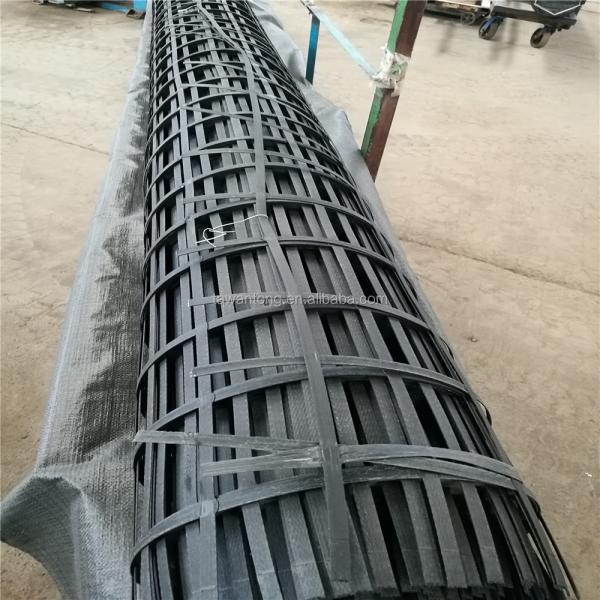 50kn Tensile Strength Steel-Plastic Biaxial Geogrid for Online Technical Support