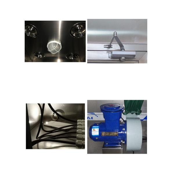 Chuveiro de ar automático à prova de explosões de aço inoxidável com sopro de 3 lados