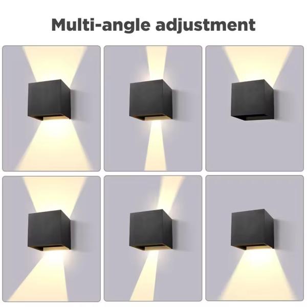 Residential Outdoor Lighting Solution Aluminum Wall Light with Solar Power Supply