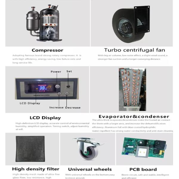 Top Sale 150L/D Large Capacity Air Dryer Basement Growroom Commercial Industrial Dehumidifier