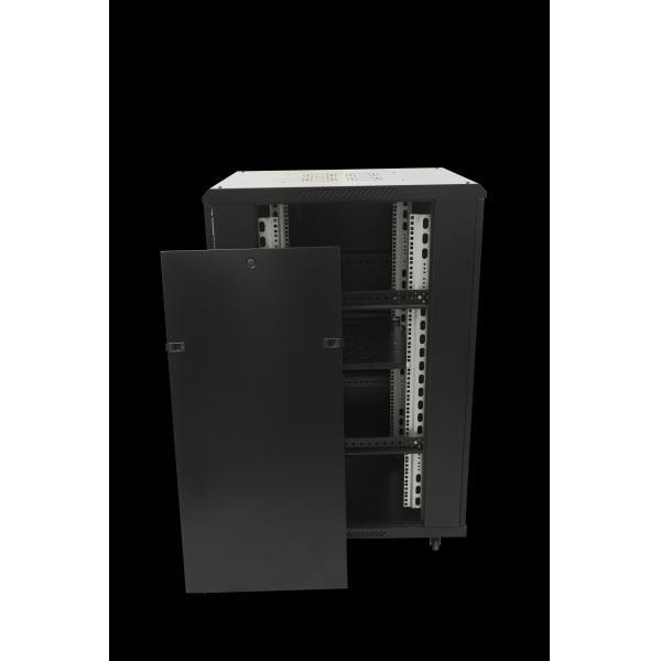 19 Inch Tempered Glass Door Server Rack with 600mm Width 1000mm Height and RAL7035 Colour