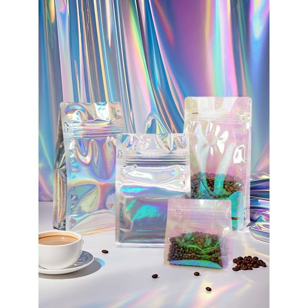 250g Flat Bottom Pouch Zhihe Stock Square Bottom Bag Free Samples for Plastic Coffee Bean Packaging