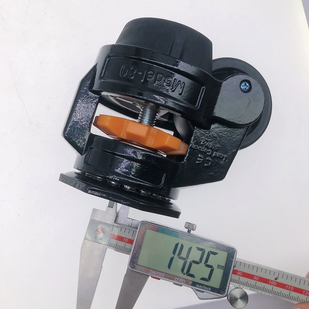 GD80S Leveling Caster with 1000kg Capacity AD12 Aluminum Alloy Housing and High-Strength Nylon Wheel