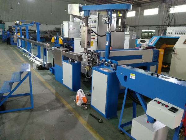 Blue Color Wire Extrusion Machine Algeria Building Cable Extruder Machine Production Line