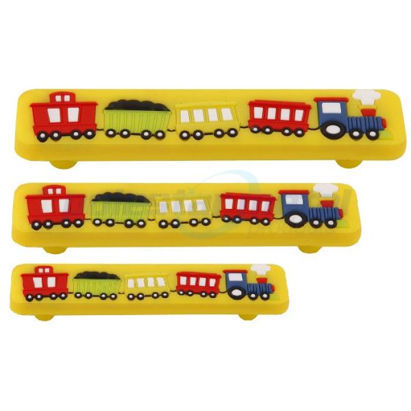 Ручка тяги шкафа адвокатского сословия поезда изготовленного на заказ угла малышей желтого цвета оборудования 128mm CC металла акриловая