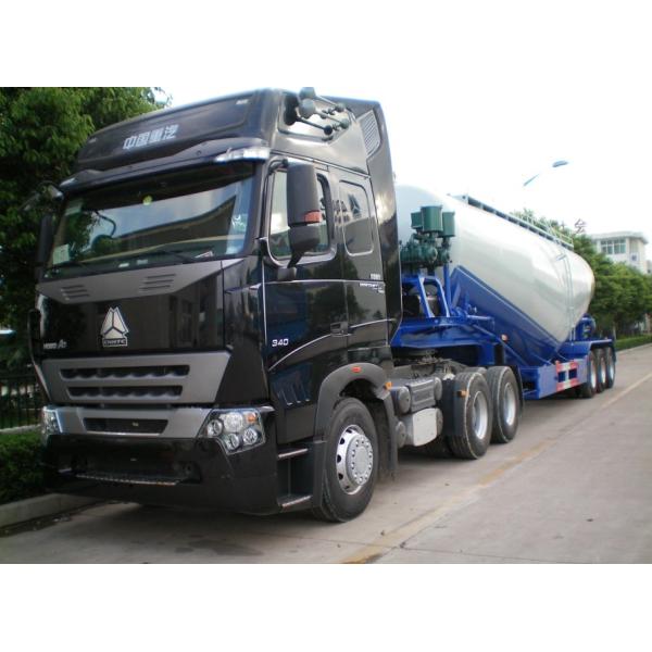Sinotruk Howo New 35CBM 3 axle cement Dry powder bulk cement silo tanker semi trailer Material transporte truck for sale