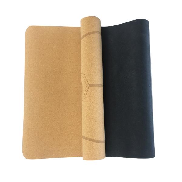 Non Slip Cork Natural Rubber Yoga Mat Foldable Sustainable Eco Friendly OEM