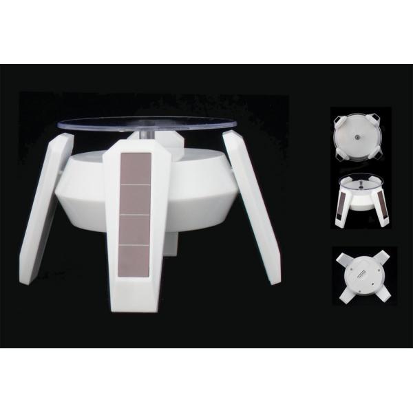 Environment - friendly white / black Solar turntable display for European market