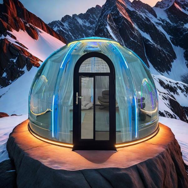Outdoor Full 360°Transparency Bubble Tent Clear Igloo Best Geodesic Bubble Dome House