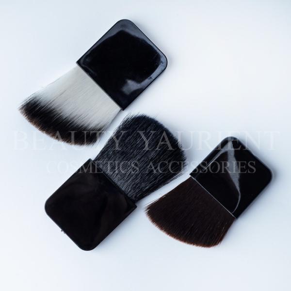Flat PBT Hair Compact Makeup Brush For Cheek Without Ferrule Long Lasting